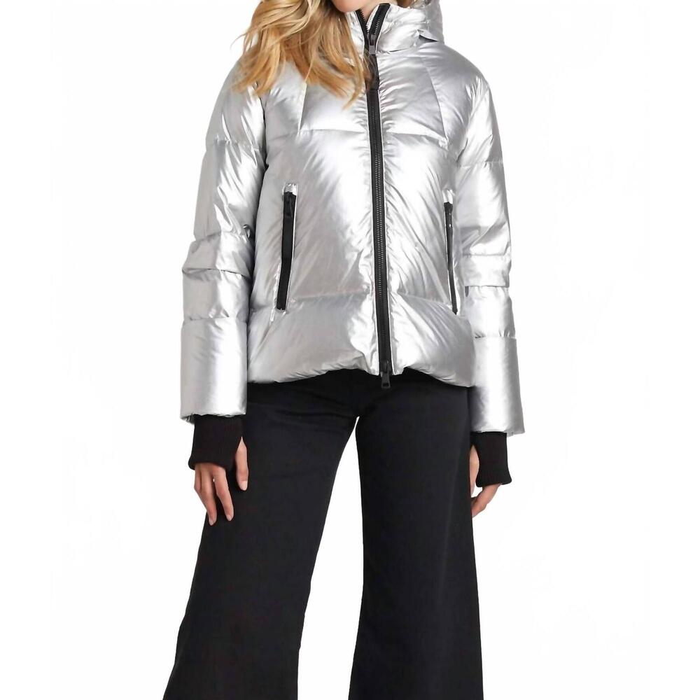 NEW ADROIT ATELIER pacific short puffer jacket in silver